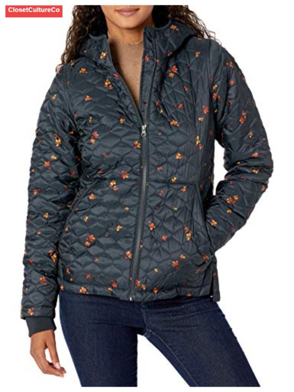 Women's Lightweight Quilted Full-Zip Sherpa-Lined Hooded Puffer Jacket